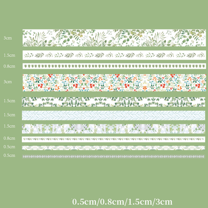 Fitas Adesivas Washi Kawaii, Scrapbooking, Papel Sakura, Decoração do Diário, Adesivos de Flores, Material de Papelaria, 10 Rolo por Conjunto