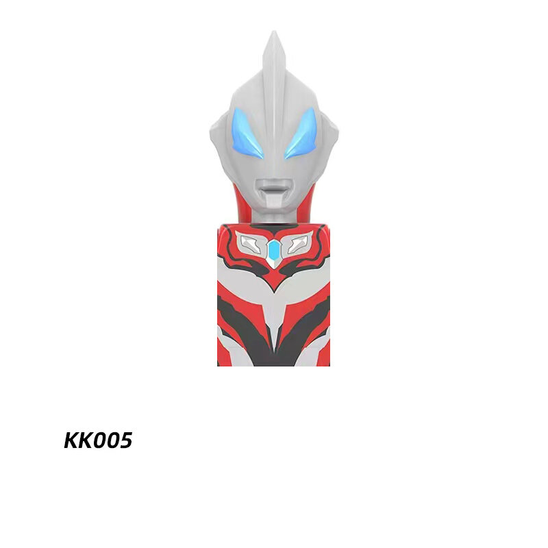 Ultraman Tiga Building Blocks Toy, Mini Action Figures, Filmes de Anime, Bonecas de Montagem, Presentes infantis, KK001, KK014, 30 estilos