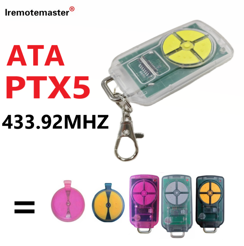 ATA PTX5 PTX-5 TrioCode GDO Pilot do drzwi garażowych kompatybilny z PTX-5v1 PTX-5v2 GDO 11v1/6v3/6v4/7v2/7v3/8v3/9v