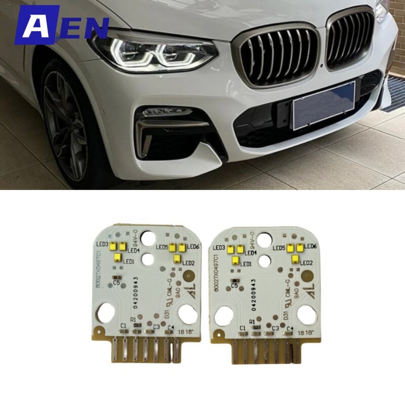 White Angel Eye DRL Board 6002TZ0235 for 18-20 BMW X3 G01 X4 G02 Adaptive LED Headlight Daytime Running Light 6002TZ0236