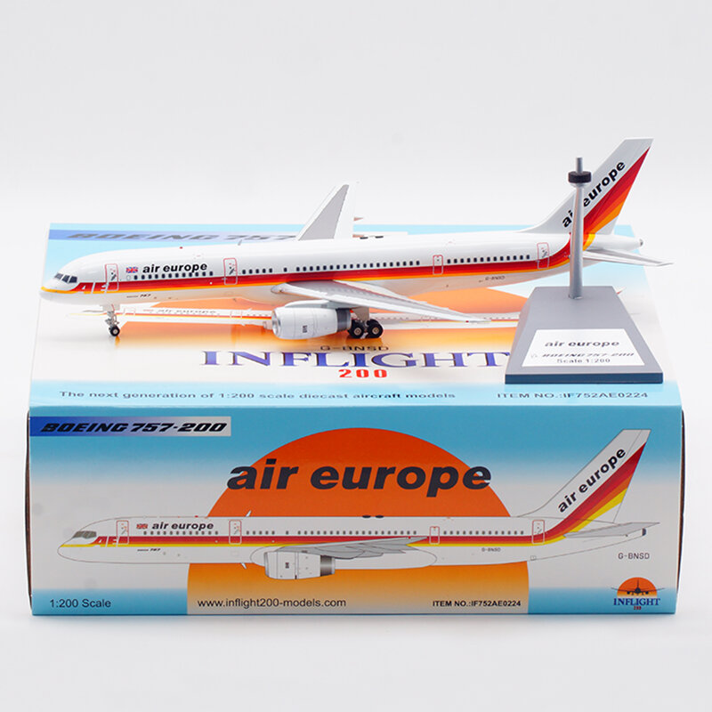 نموذج طائرة نفاثة خفيفة الصنع مع حامل ، سبيكة هدية طائرة قابلة للتحصيل ، أوروبا بوينج ، ec2ae0224 ، 1: ،