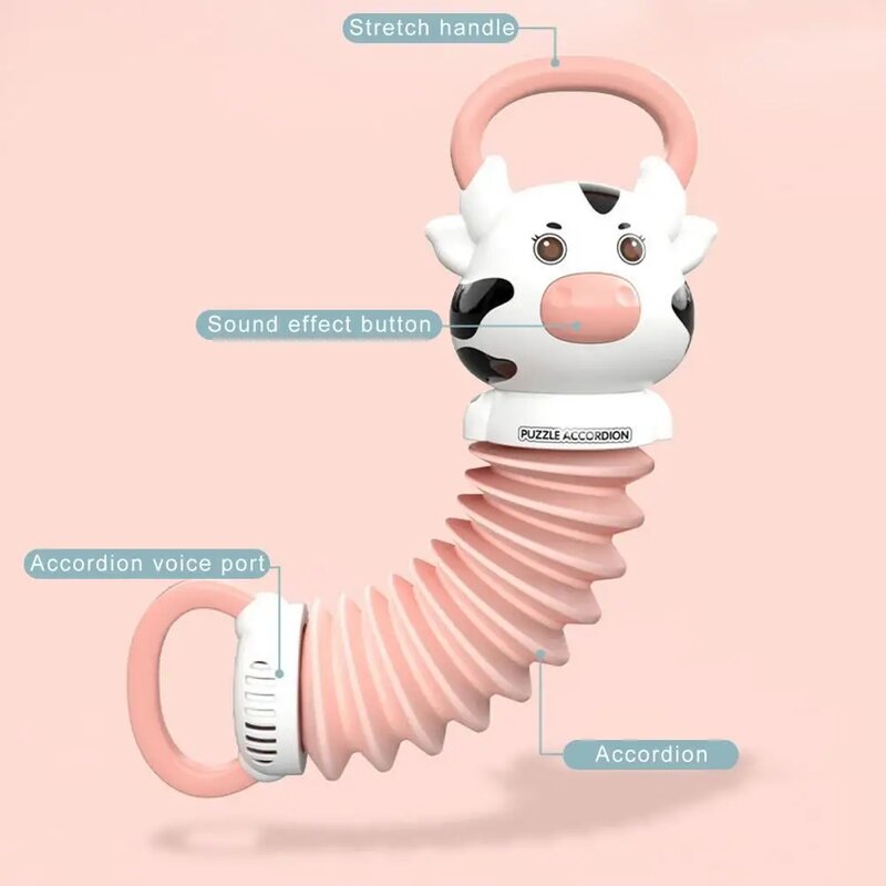 Infant Toy Accordion Simulation Musical Instrument Music Comfort Toy Baby Early Education Enlightenment Little Cute Cow Accordio