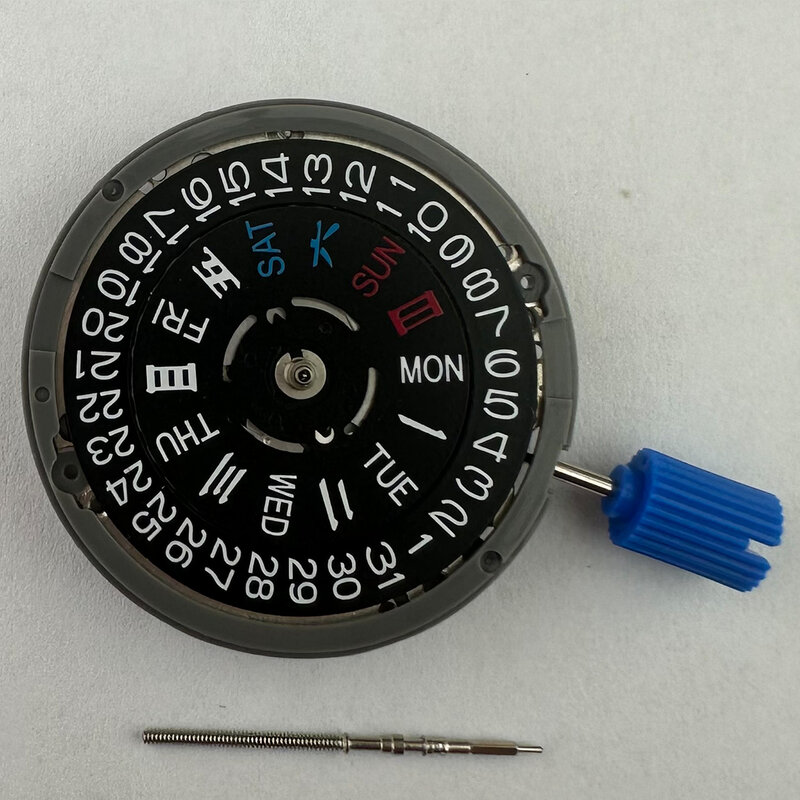 Nh36a mechanisches Uhrwerk hochpräziser schwarzer chinesischer/englischer Kalender 3,8 Punkte Krone automatisches Uhrwerk ersetzen