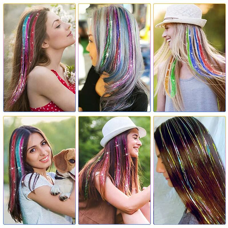 きらびやかな虹の形をしたシルクのヘアエクステンション,ヘアクリップ付きのヘアエクステンション,耐性,安い