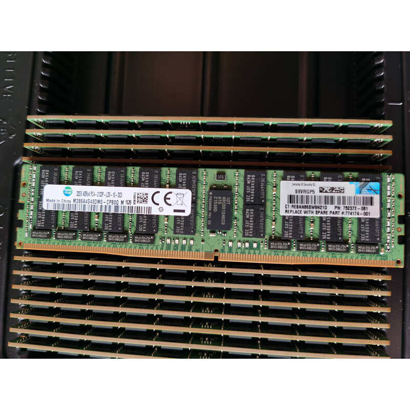 Memória de servidor totalmente testada, 774175-001, 774174-001, 752372-081, 726722-B21, 32G, 32GB, 4RX4, DDR4, 2133, ECC, LRDIMM, 1PC