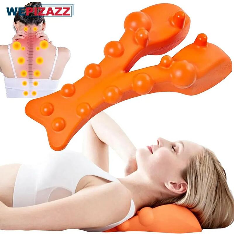 Dispositivo de tracción Cervical, masajeador de estiramiento de cuello para dolor de cuello, ensanchador de hombro, herramienta de masajeador de punto de gatillo, dispositivo de alivio de cuello