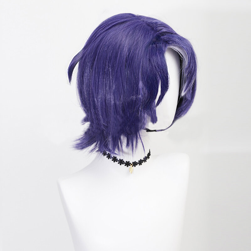 Game Honkai: Star Rail Dr. Ratio Cosplay Wig Adult Unisex Short Heat Resistant Synthetic Hair Wigs Costume Props