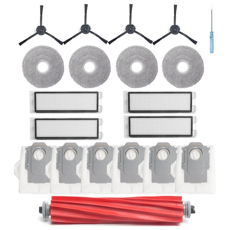 Main Brush,Side Brushes,HEPA Filters Plastic Replacement Parts For Roborock Q Revo/Roborock P10 Vacuum Cleaner Robot Accessories