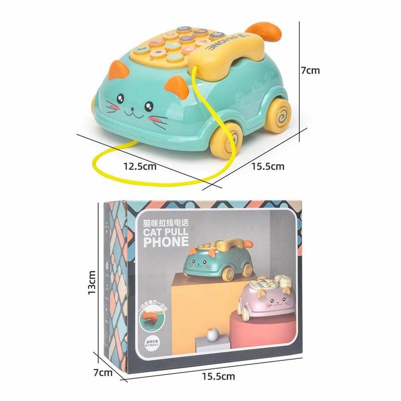 Machine Early Education With Music Sound Light Emulated Telephone Toys Telephone Toy Pretend Play Toy Simulation Landline Phone