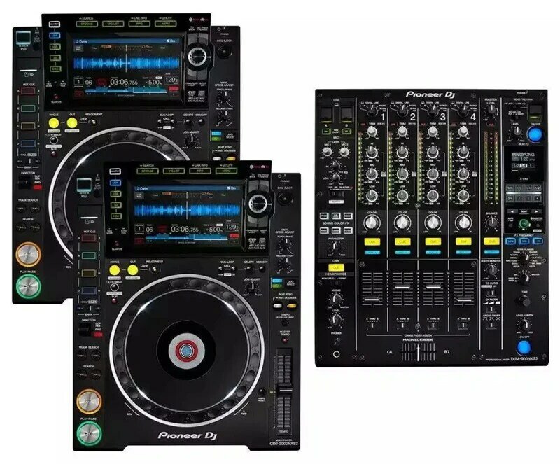 Pioneers 전문 오디오 DJ 컨트롤러, 오디오 콘솔 믹서, 2x CDJ-2000NXS2 + DJM-900NXS2