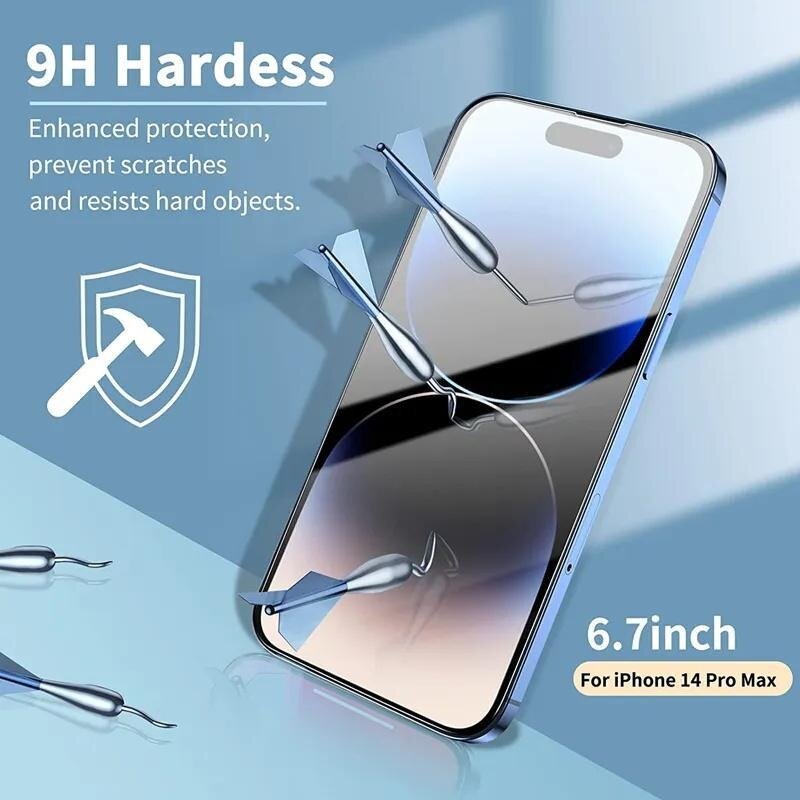 5Pcs Tempered Glass for iPhone 15 14 13 12 11 Pro Max Screen Protector for iPhone 12Mini 13Mini 7 8 Plus SE X XS XR 14Pro Glass
