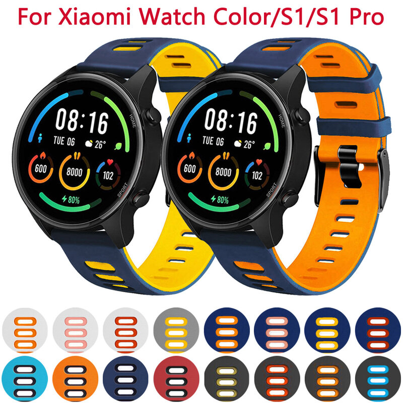 Correa para Xiaomi MI Watch/MI Watch, correa de silicona de Color, 22mm, pulsera activa S1