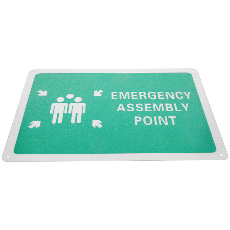 Label Assembly Point Signage High Visibility Emergency The School Metal Caution Aluminum Fire Fighting Factory