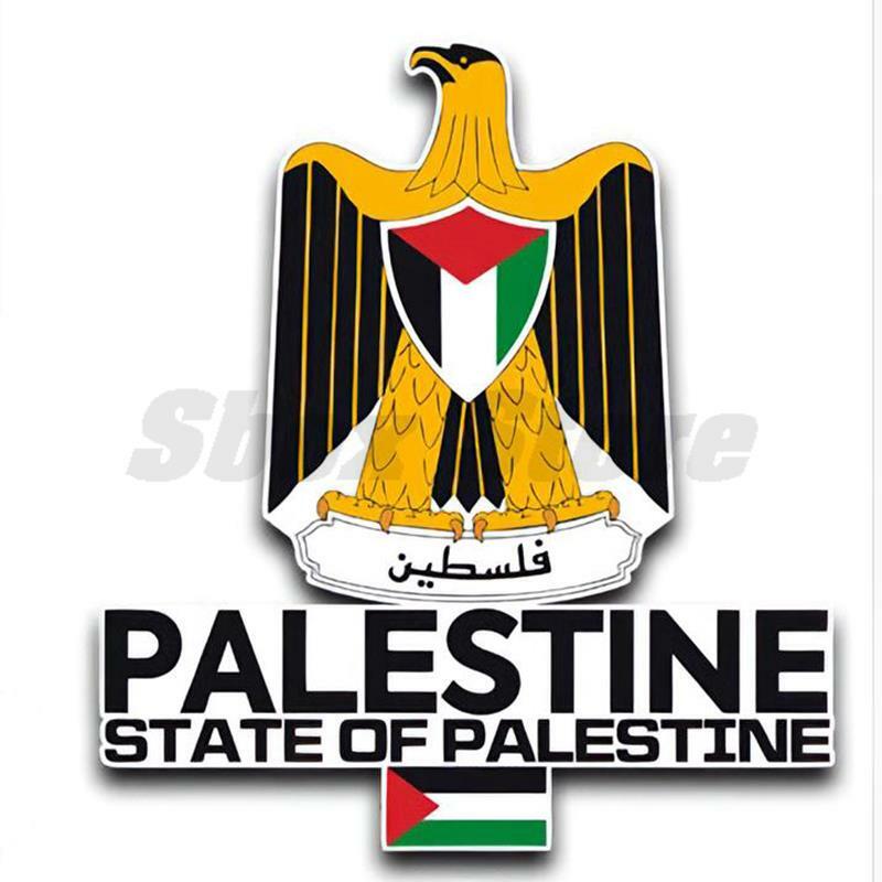 Pegatinas de parachoques de la bandera de Palestina, bandera nacional de carreras de motocicletas, todoterreno, calcomanía 4x4, pegatinas de la paz mundial