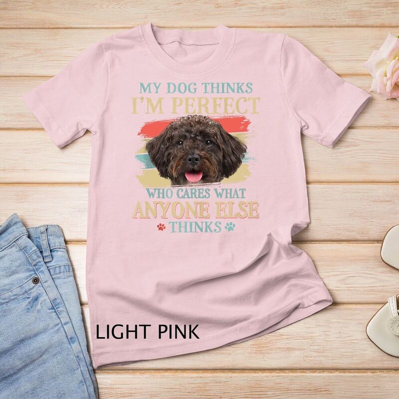 Unisex My Dog Pensa T-Shirt, Sou Escola Perfeita, Estilo Retro