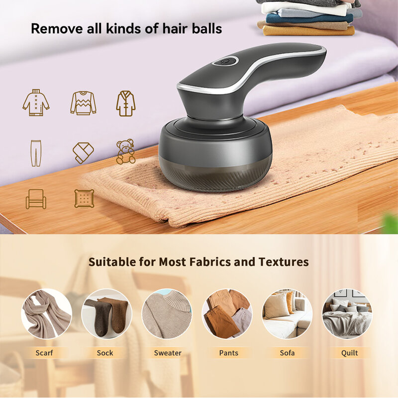 Removedor de pelusa con pantalla Digital eléctrica, afeitadora recargable de pellets de tela para ropa, bolas de pelo pelusa, removedor portátil