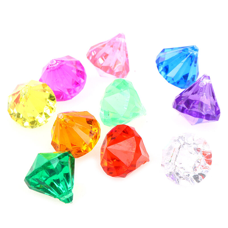 10 Grote Kleurrijke Diamanten Met Schat Piratendoos Zwemmen Duiken Edelsteen Zwembad Speelgoed