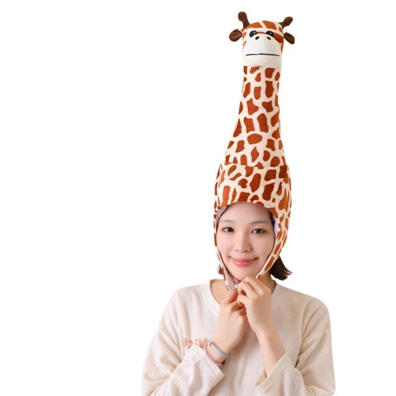 KIKI Verjaardagsfeestje Viering Giraffe Hoed Cartoon Hoofddeksel Rollenspel Aankleedhoed