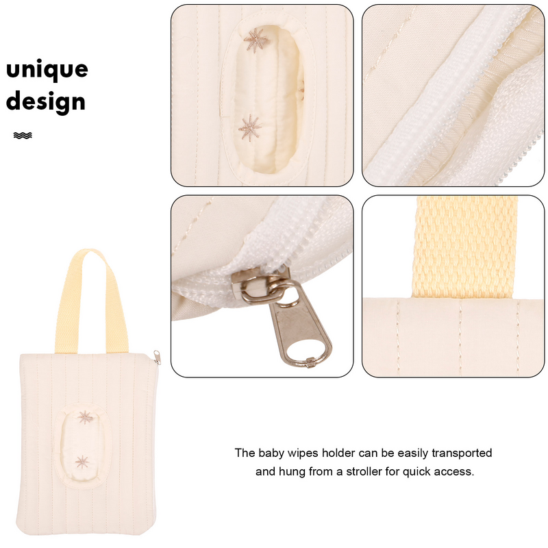 Convenient Tissue Box Tissue Box Stroller Hanging Bag Travel Case Dispensers for Bathroom Cotton Refillable
