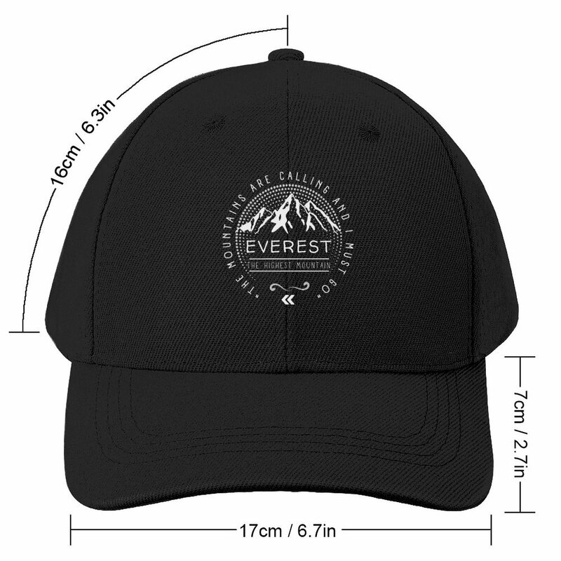 Mount Everest with Life Quotes Baseball Cap Golf Hat Mountaineering tea hats Christmas Hat derby hat Man Cap Women's