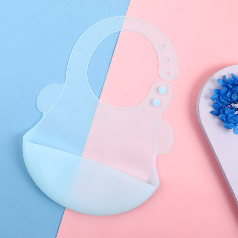 Celemek Tahan Air Silikon Transparan Hewan Kartun Lucu Item Bib Peralatan Makan Bayi Lembut untuk Bayi Laki-laki Perempuan Baru Lahir