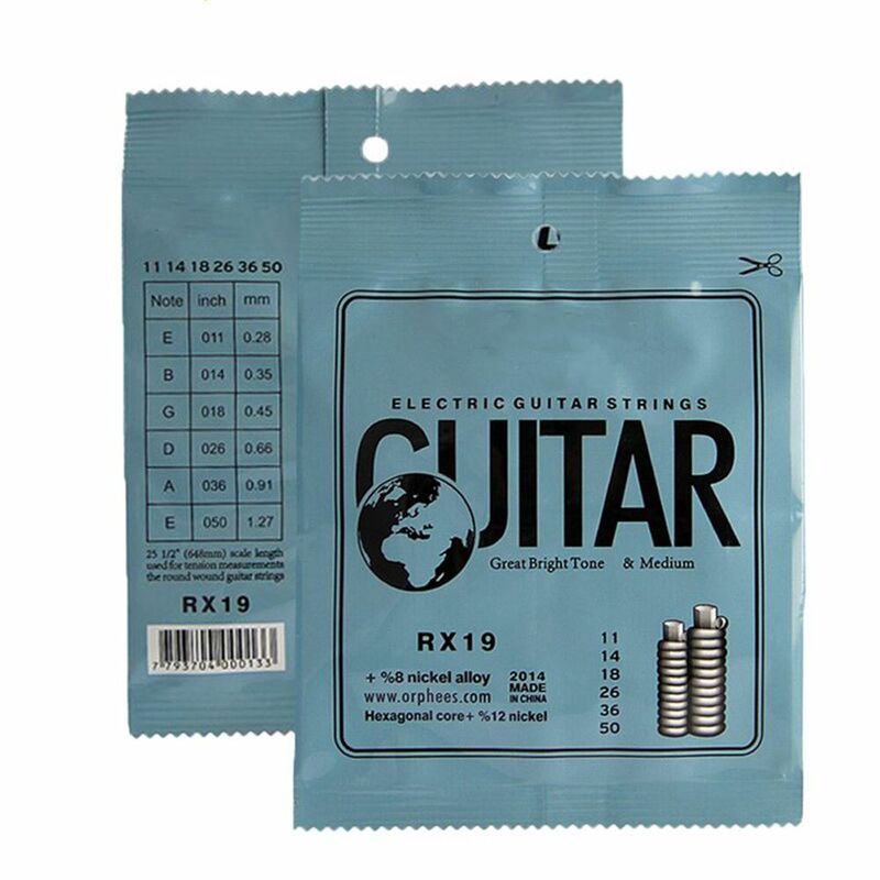 Metal Electric Guitar Strings Set RX Series Practiced Hexagonal Carbon Steel 6 String for Guitar Parts Musical Instrument
