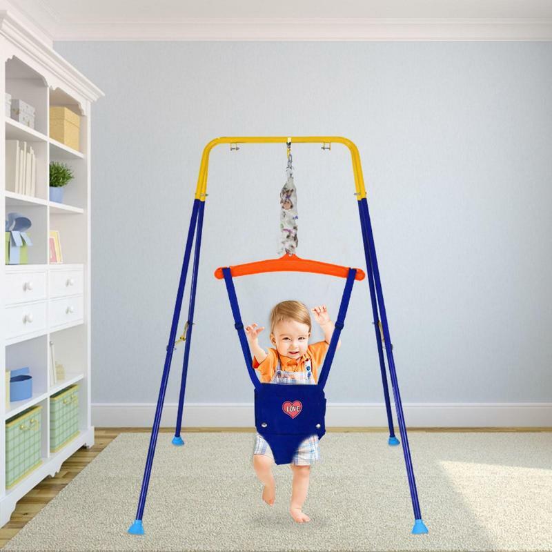 Jumper de porta infantil com alça ajustável, função de arnês, fácil de configurar, atividade divertida, meninas e meninos