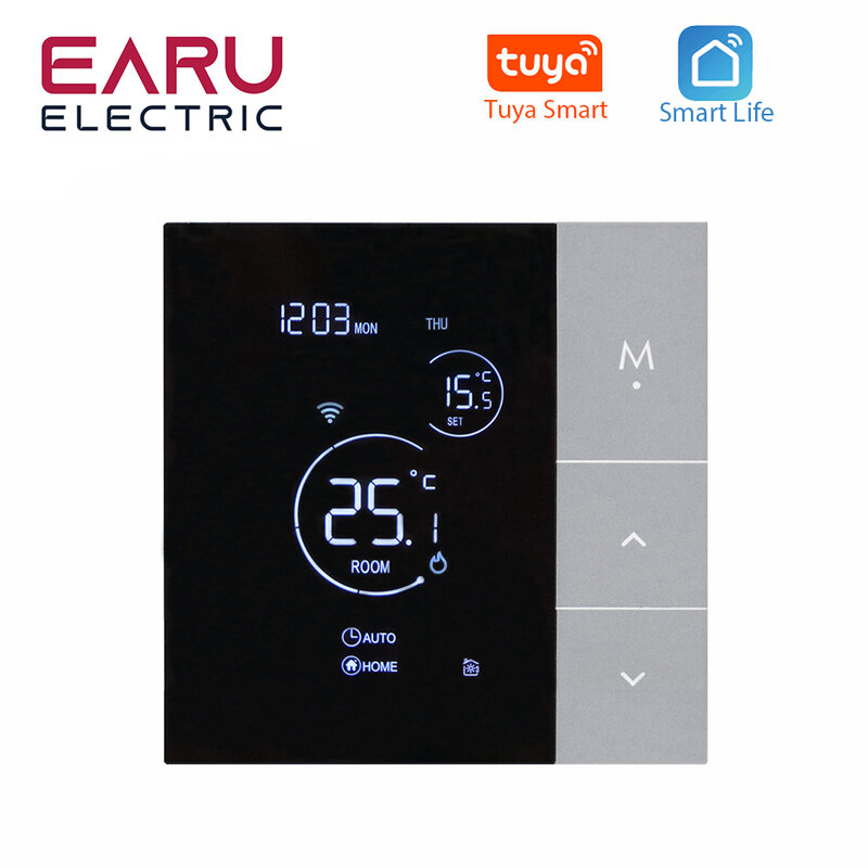 TUYA WiFi Thermostat Temperature Controller Water Electric Floor Heating TRV AC100V-240V 3A 16A Digital LCD Display Wall Mounted