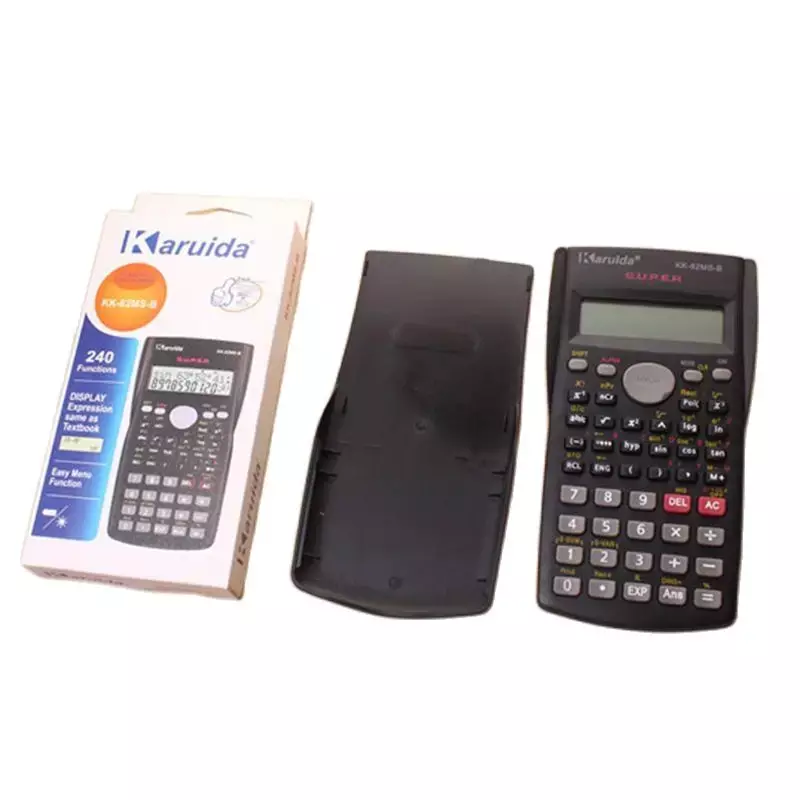 Calculadora Científica portátil de mano para enseñanza de matemáticas, calculadora dedicada para estudiantes, pantalla de 2 líneas, multifunción de mano