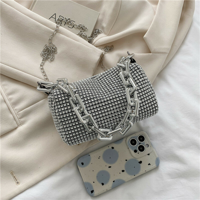 2022 tendência de verão de luxo moda viagem ombro bolsas bolsas bling diamante design pequeno crossbody messenger bags para as mulheres