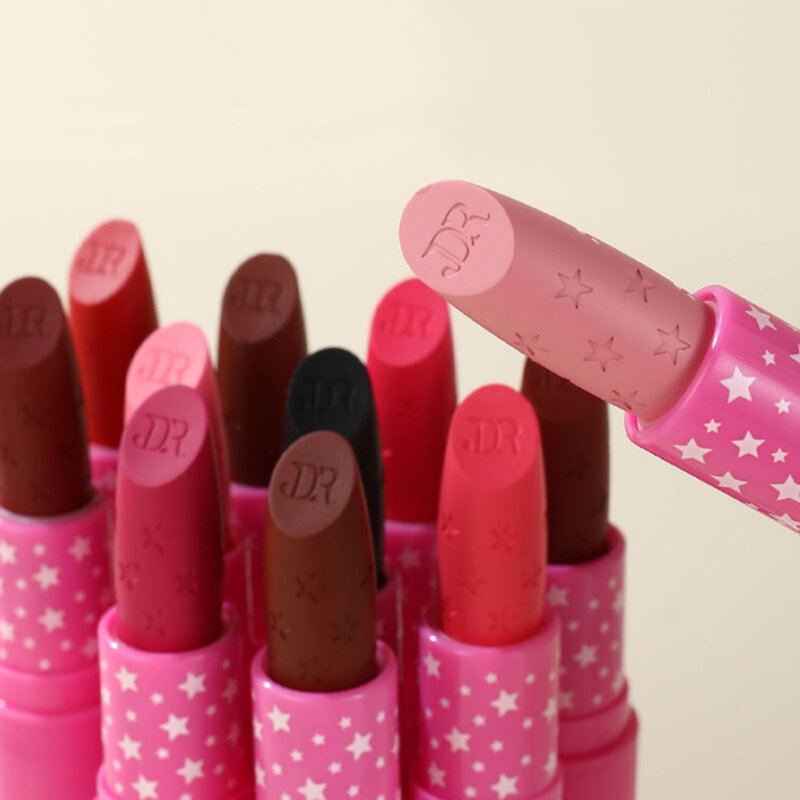 Waterproof Rose Red Velvet Matte Lipstick Moisturizing Long Lasting Stars Not Easy To Fade Nude Lip Tint Black Lipstick