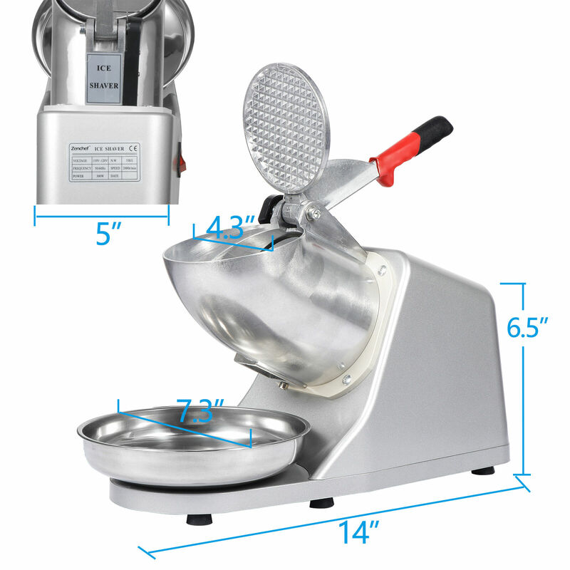 Máquina de afeitar eléctrica, trituradora de hielo, fabricante de cono de nieve, hielo rasgado, 143 libras