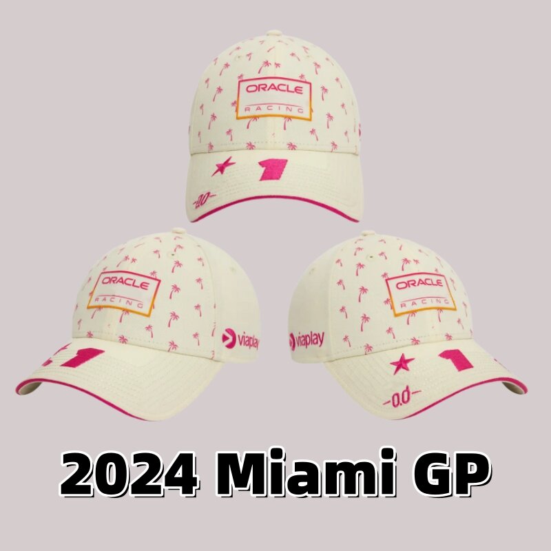 Miami GP Cap 2024 Checo Perez Cap Hat Baseball F1 Team Hat Max verpunpen Miami GP Cap Fan Trucker Cap Formula One accessori