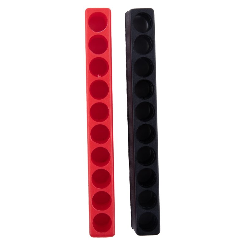 Cacciavite nero rosso Storage cacciavite Storage plastica da 1/4 di pollice esagonale 10 fori per strumento esagonale da 1/4 di pollice esagonale da 1/4 di pollice