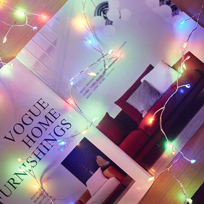 Светодиодная медная проволока, яркая Водонепроницаемая светодиодная лента, украшение для дома, украшение для спальни, рождественской вечеринки
