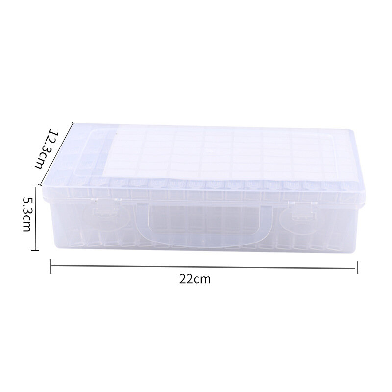 64 Grids Diamond Painting Storage Box Portable Seed Bead Organizer Case DIY Nail Art Plastic Container Bags Sticker