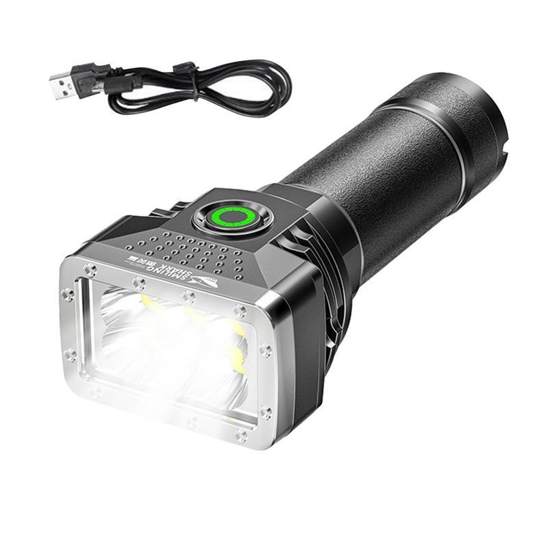 Jasne Mini latarka przenośna latarki wielofunkcyjne USB z funkcją zoomu Mini latarka wodoodporne światło kempingowe