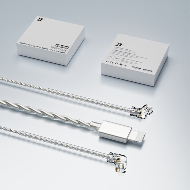 Kabel słuchawek błyskawicy nadaje się do 2-2pin plug-in i 0.75mm słuchawki przewodowe z interfejsem Apple KZ CCA