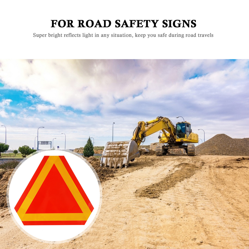 1 trójkąt ostrzegawczy odblaskowe znaczniki drogowe wolno poruszające się znak pojazdu dla emblematów ostrzegawczych aluminiowa płyta bezpieczeństwa dla