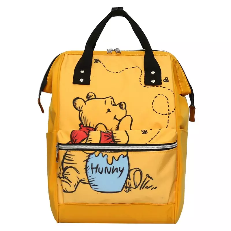 Disney Winnie The Pooh New Diaper Bag Backpack Cartoon Cute Mother and Baby Bag Large Capacity Lightweight Travel Mommy Bag
