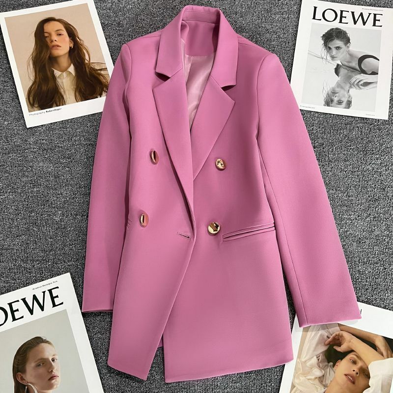 Blazers de escritório femininos soltos, casaco novo, primavera e outono, 2022