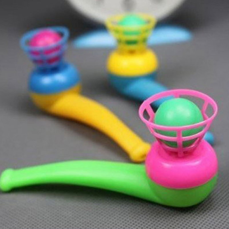 2pc tubo di plastica che soffia palla giocattoli per bambini giochi all'aperto equilibrio formazione giocattoli educativi giocattoli di apprendimento per bambini regali divertenti