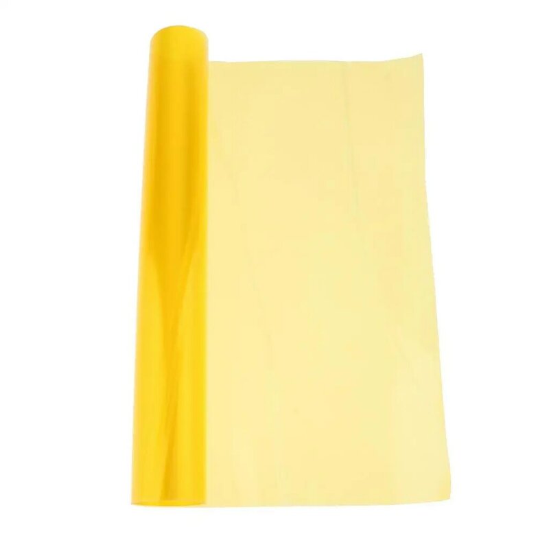 2-4pack Fog Light Protector Sticker Headlights Vinyl Film Glossy Yellow