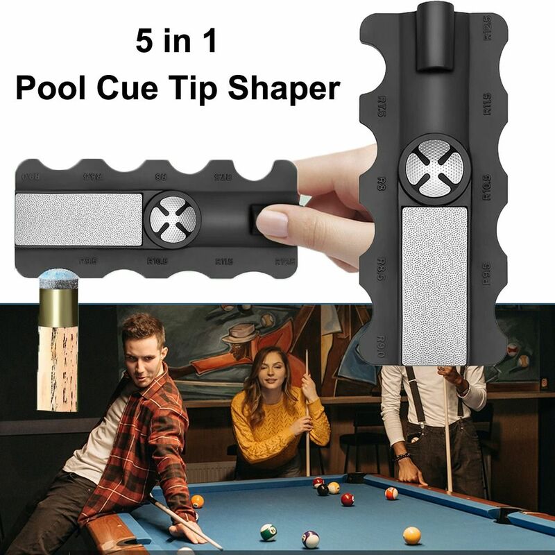 Cue Tip Shaper 5 in 1 Pool Cue Tip Shaper Pool Cue Shaper Effective and Rapid Repair Billiards Device Snooker Billiard Sports