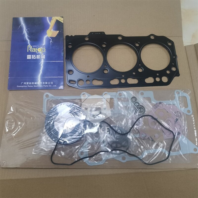 Kit de revisión de motor 3D84 3TNV84, YM729002-92610, YM72900292610, kit de juntas para piezas de excavadora