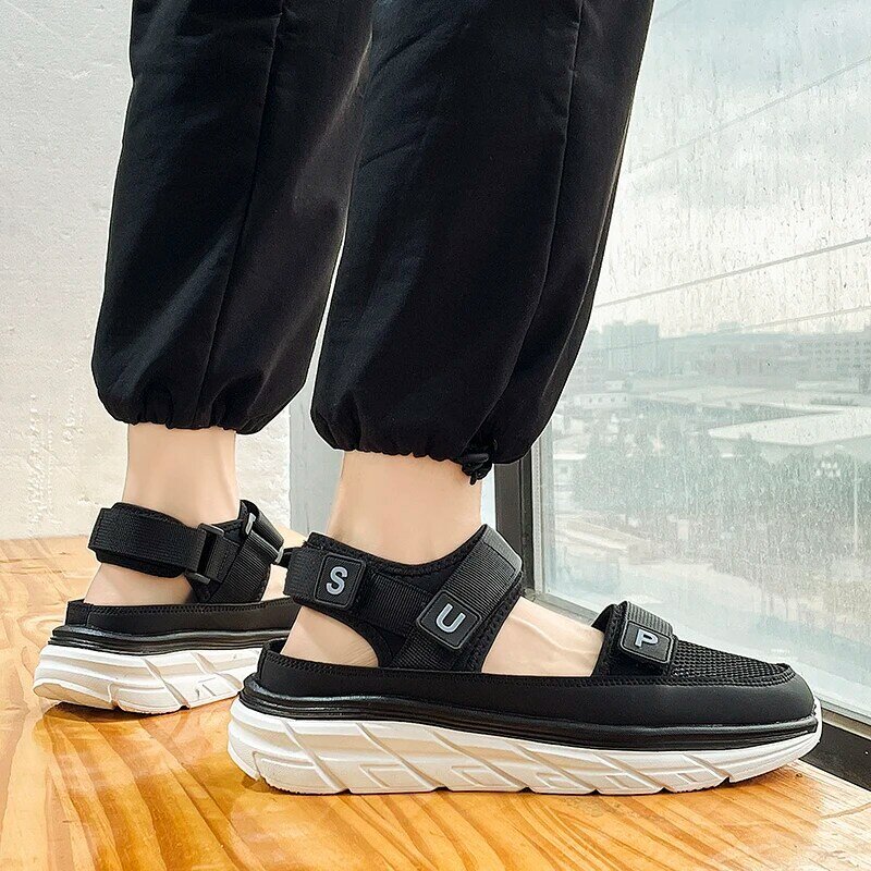 Dikke Zool Gemengde Strandschoenen Heren Zomer Casual Sandalen Mode Comfortabel Slijtvast Outdoor Sportschoenen