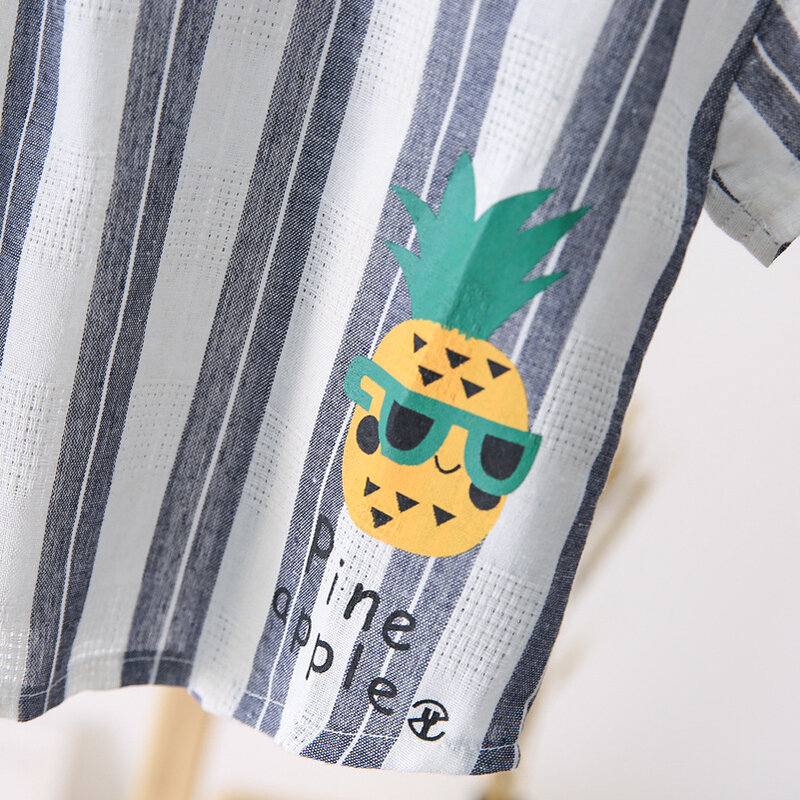 New Summer Children Boys Clothing Baby Girls Clothes Infant Striped Short Sleeved T-Shirt Toddler Casual Costume Kids Sportswear