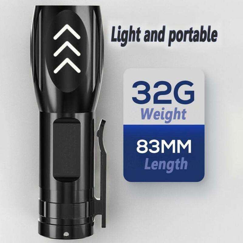Strobe Flashlight Powerful Waterproof Led Flashlight High Lumens Lightweight Portable Usb Charging for Emergency Use Portable