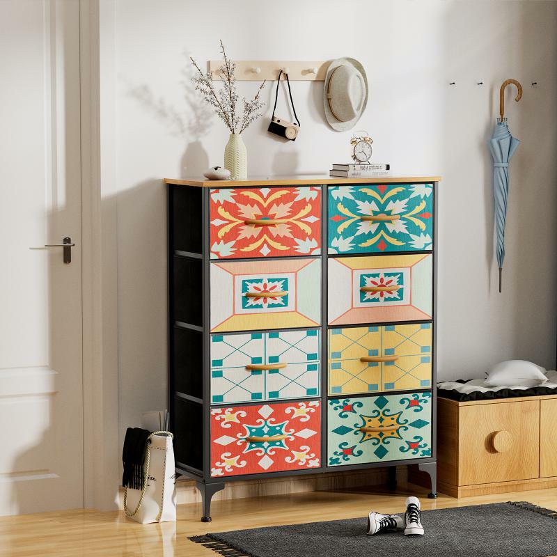 Multifunctional Storage Cabinet Fabric Storage Cabinet With 9 Foldable Drawers Space-saving Cabinet For Living Room Bedroom