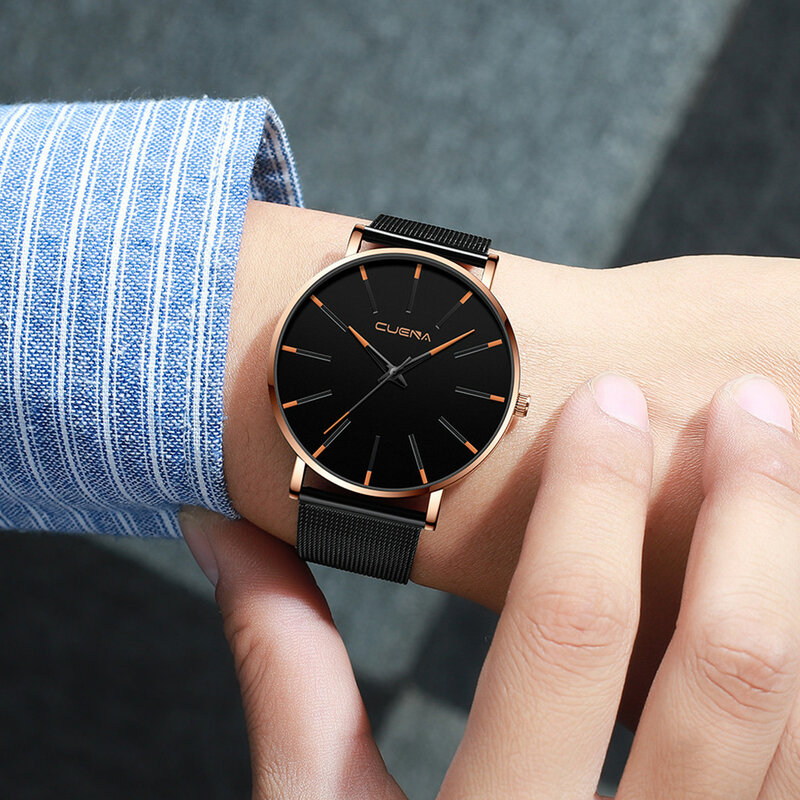Zegarki luksusowe zegarek kwarcowy tarcza ze stali nierdzewnej Casual Bracele modne klasyczne kwarcowe zegarki na rękę Reloj Hombre Relógio